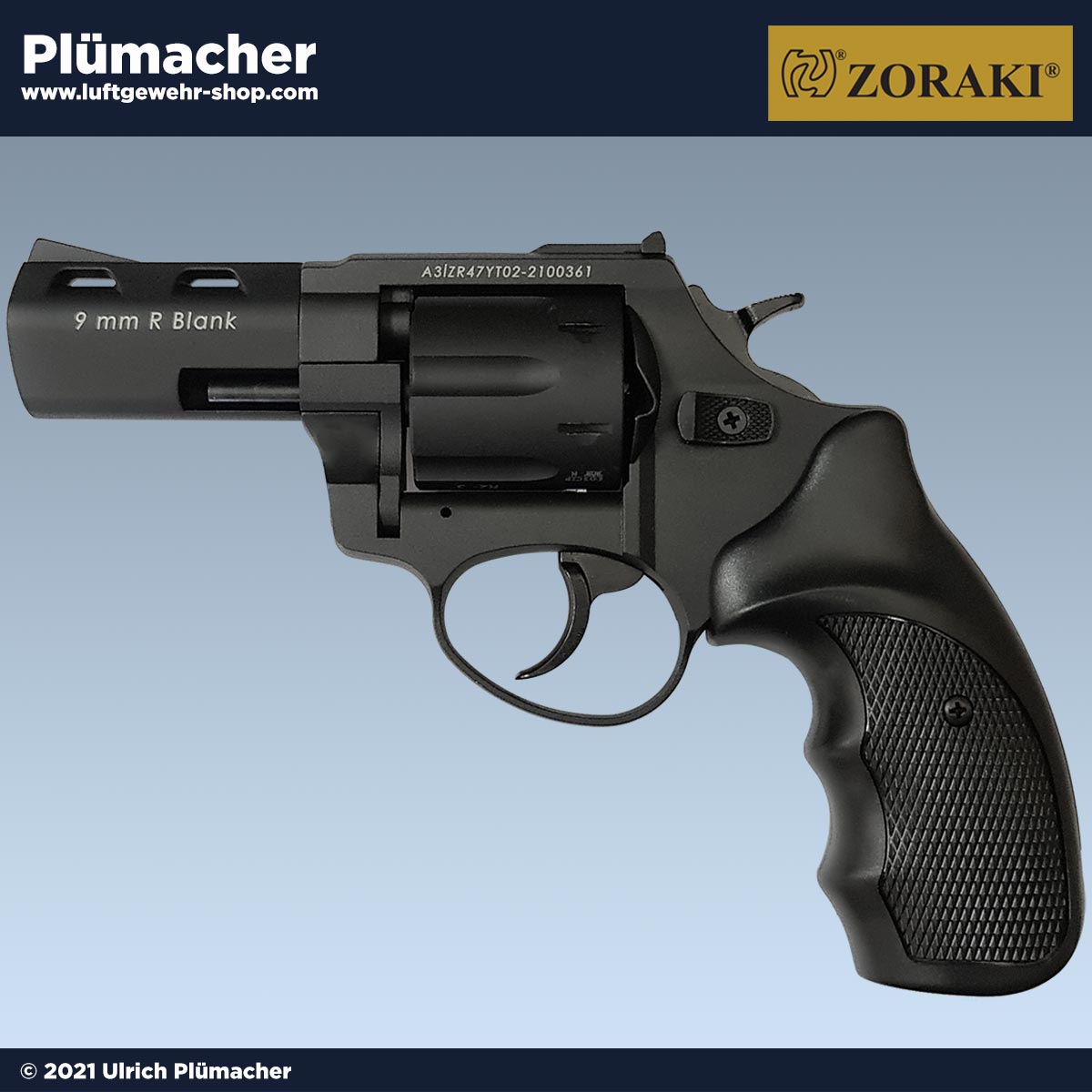 Zoraki R2 3 Zoll Lauf schwarz - Schreckschussrevolver im Kaliber 9 mm R