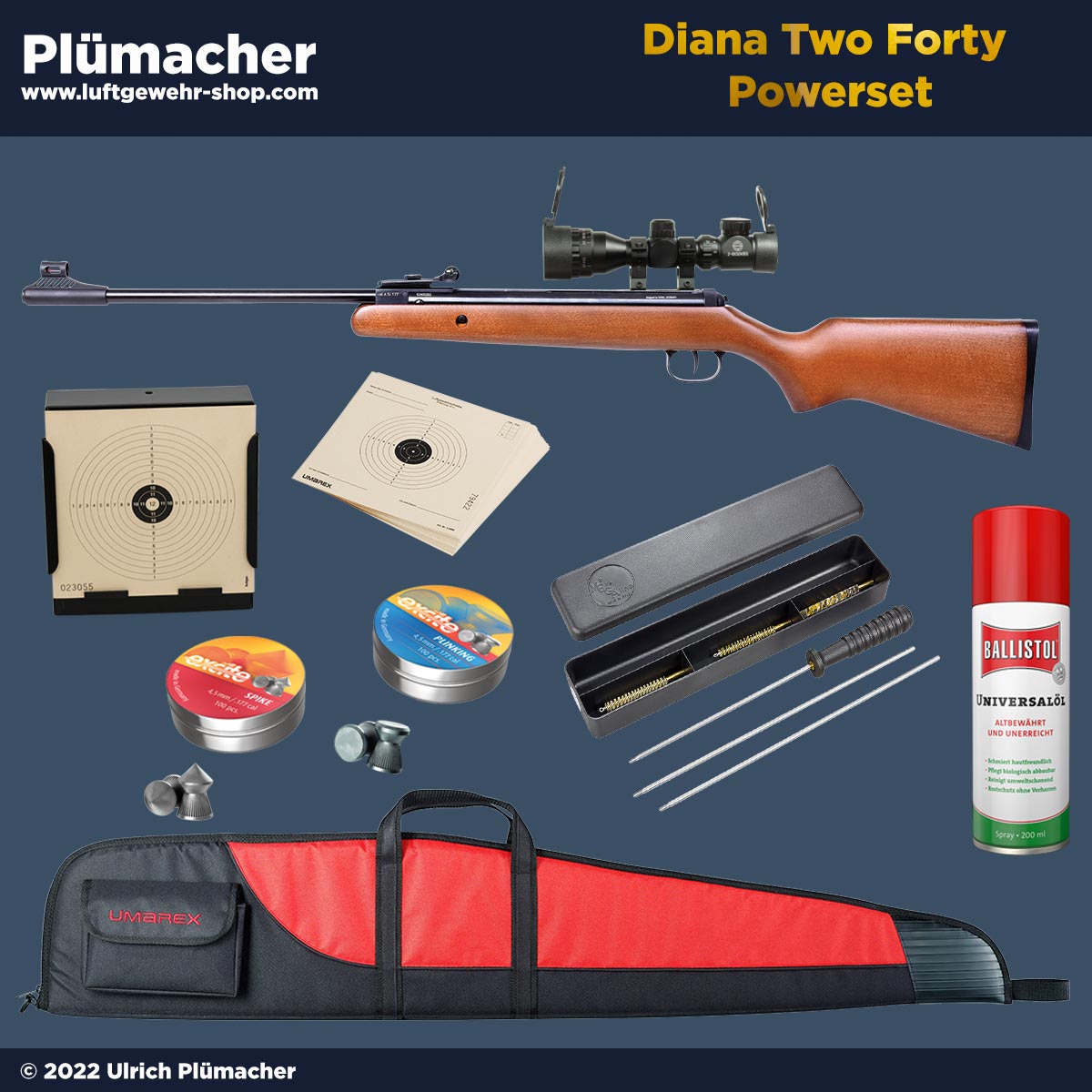 Diana Two Forty Luftgewehr Set - der Nachfolger des Diana 240 Classic im Set