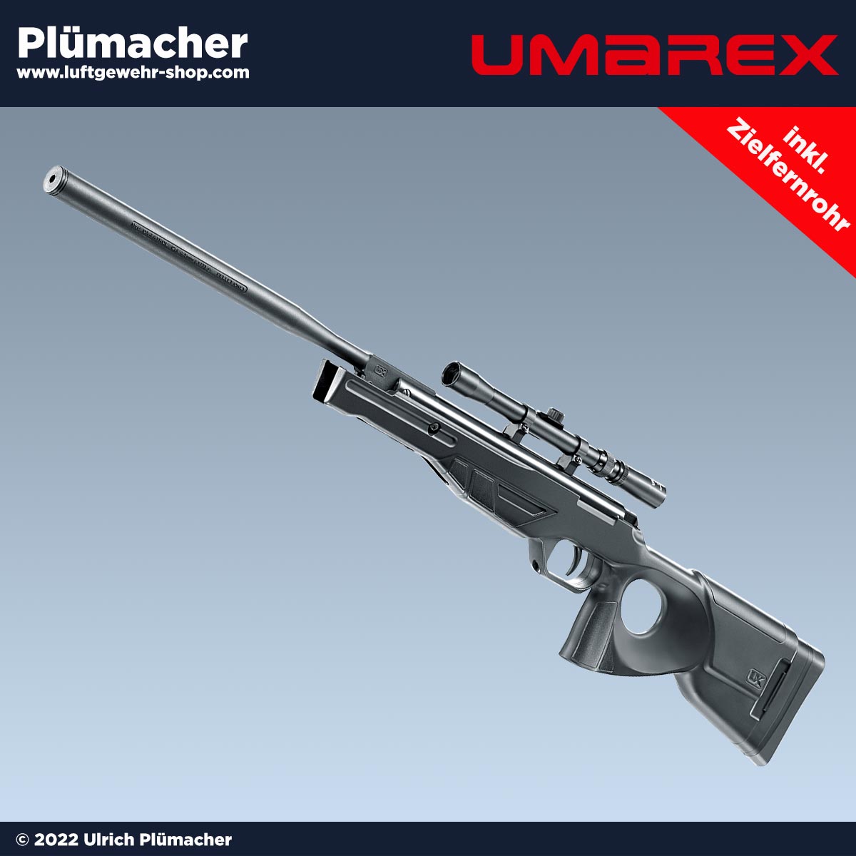 UX Patrol 4,5 mm mit Zielfernrohr 3-7x20 - ein Luftdruckgewehr im Scharfschützen Look