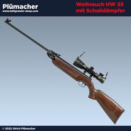 Weihrauch HW 35 Luftgewehr mit Fiberoptik und Zielfernrohr   mit beleuchtetem Absehen.