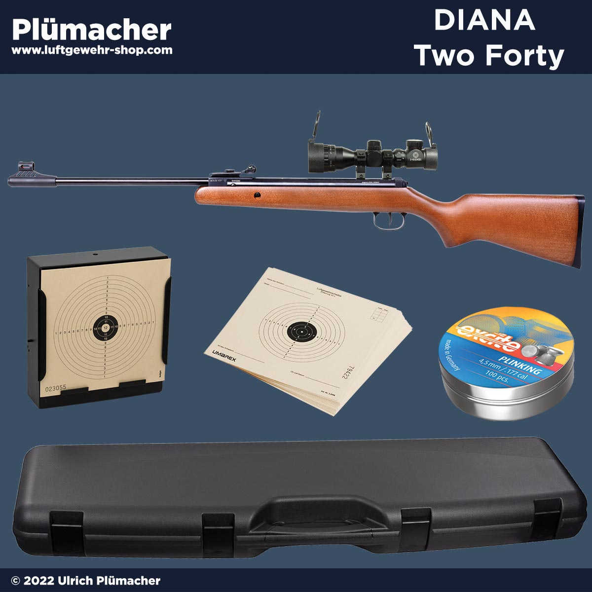 Luftgewehr Set Diana Two Forty  - der Nachfolger des Diana 240 Classic im Set