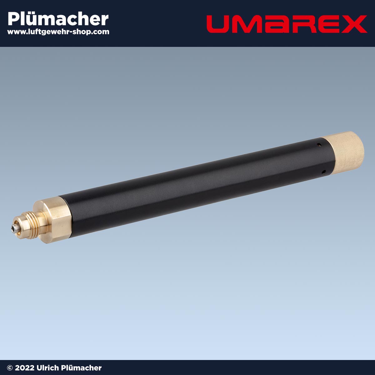 CO₂-Adapter, für 2 Kapseln à 12 g: Mit diesem Adapter kann man die handlichen 12-Gramm-Kapseln im 850 AirMagnum (oder im CR20 S) einsetzen.