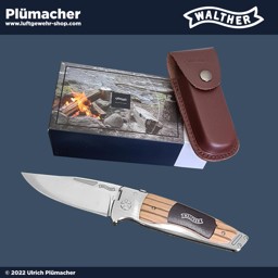 Walther TFW 1 Taschenmesser mit Gürteletui aus Leder