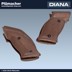 Griffschalen braun Diana 3-5G-5M-6M - Linkshänder oder rechtshänder Griffschalen für die DIana Luftpistole