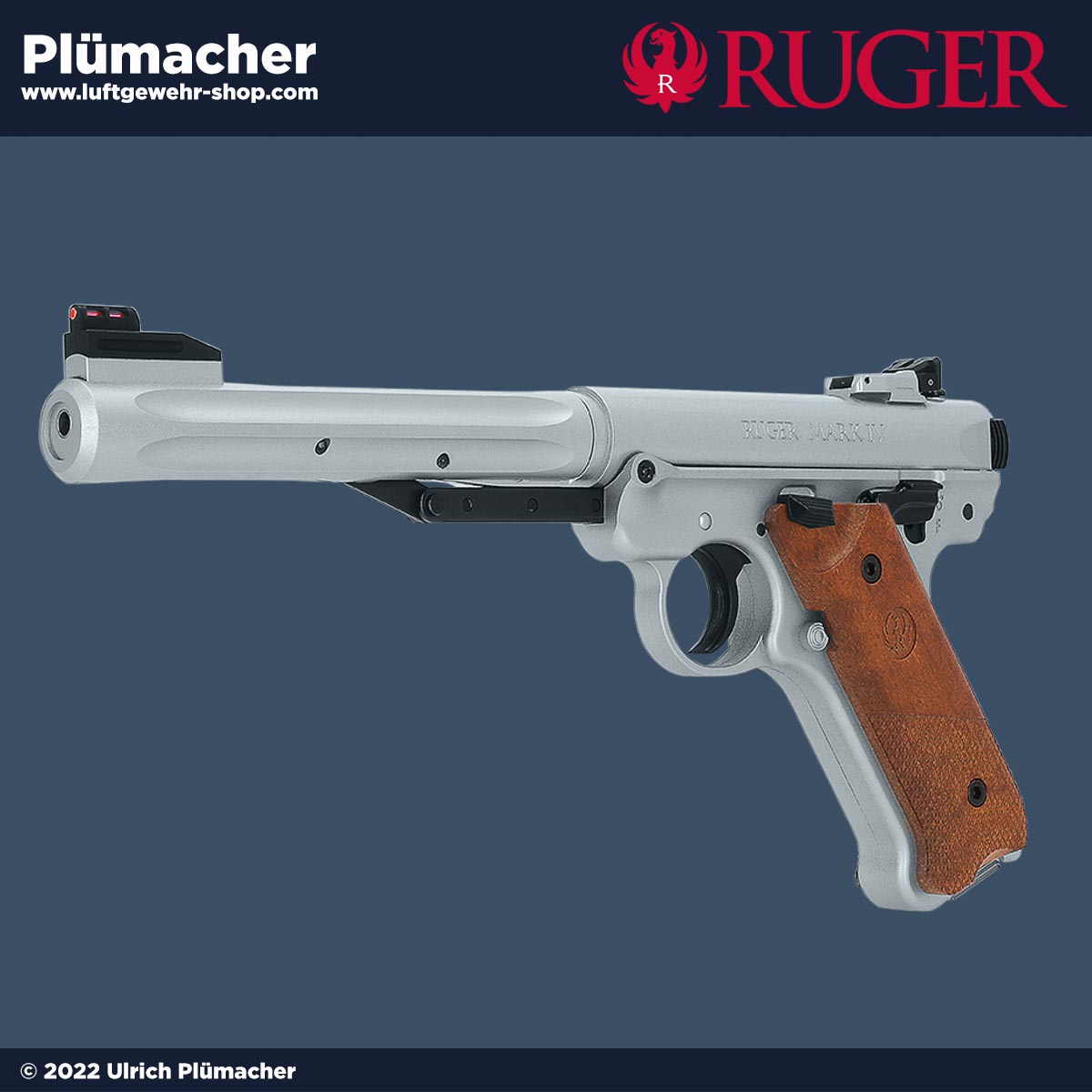 Ruger Mark IV 4,5 mm - Die Mark IV ist ein originalgetreuer Nachbau der gleichnamigen .22er Pistole von Ruger