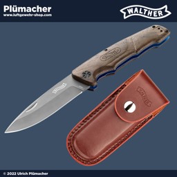 Walther BWK 7 Taschenmesser mit Gürteletui - Blue Wood Knife