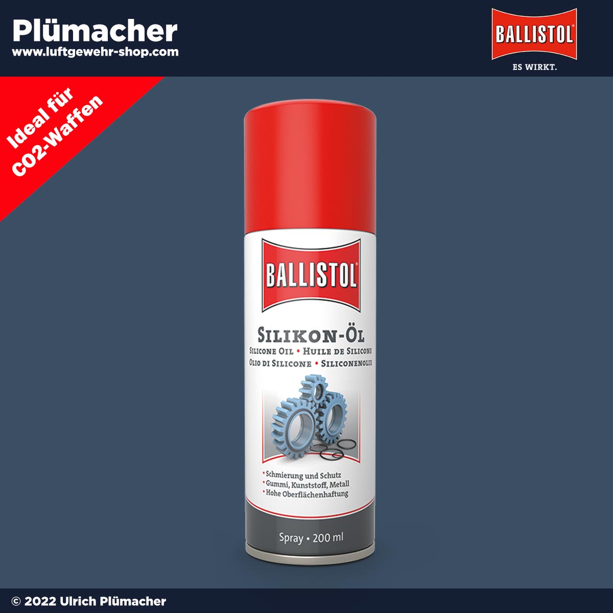 Ballistol Silicone Spray, 200 ml aerosol can