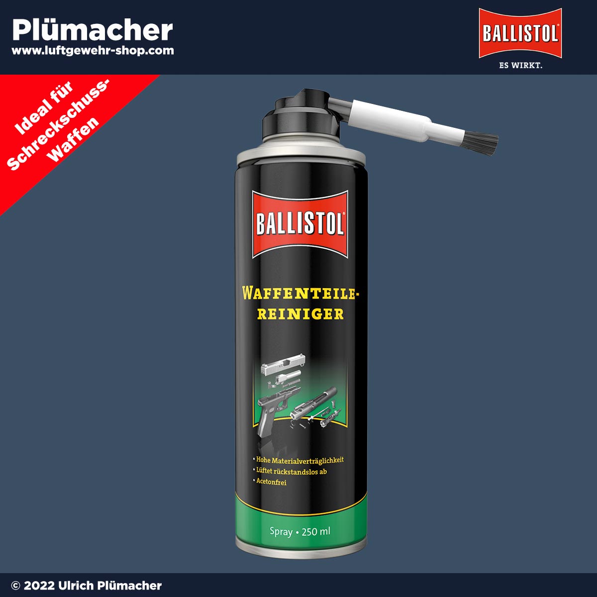 Ballistol Waffenöl 50 ml Flasche - das berühmte Universalöl.  Luftgewehr-Shop - Luftgewehre, Schreckschusswaffen, CO2 Waffen,  Luftpistolen kaufen