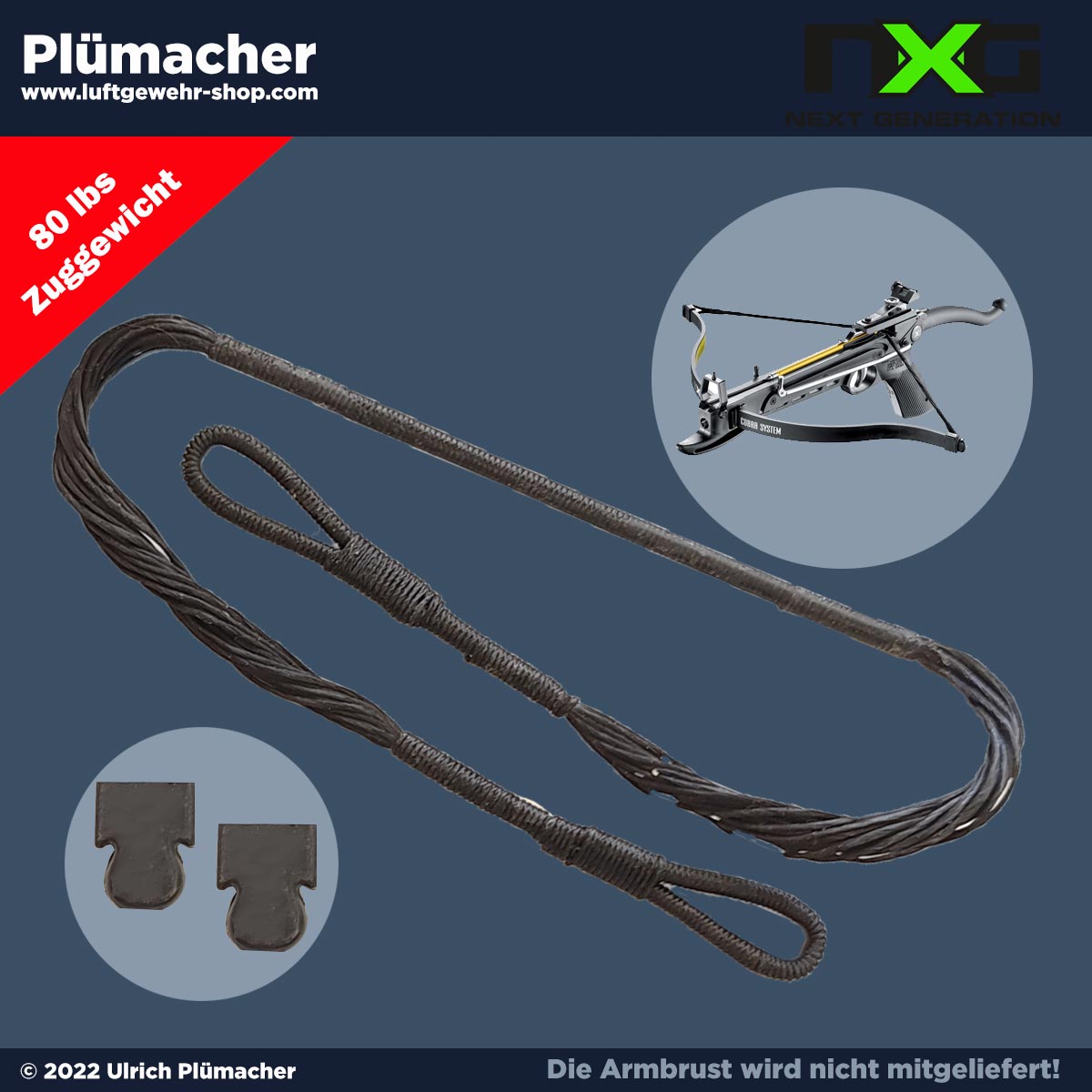 NXG Sehne  für die Armbrustpistole 80 lbs Pistolenarmbrust