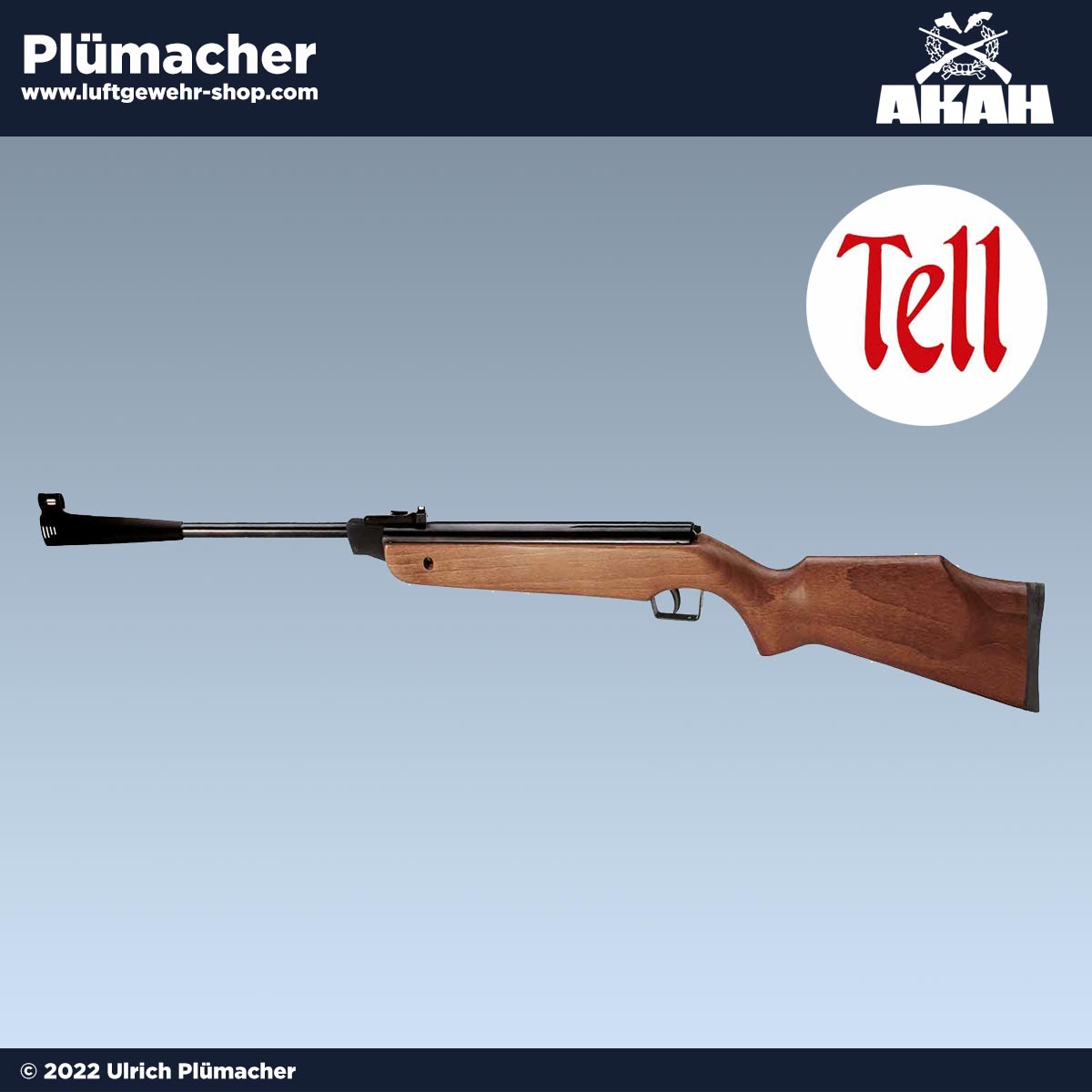 Tell 220 Luftgewehr Kaliber 4,5 mm mit Holzschaft und 11 mm Prismenschiene