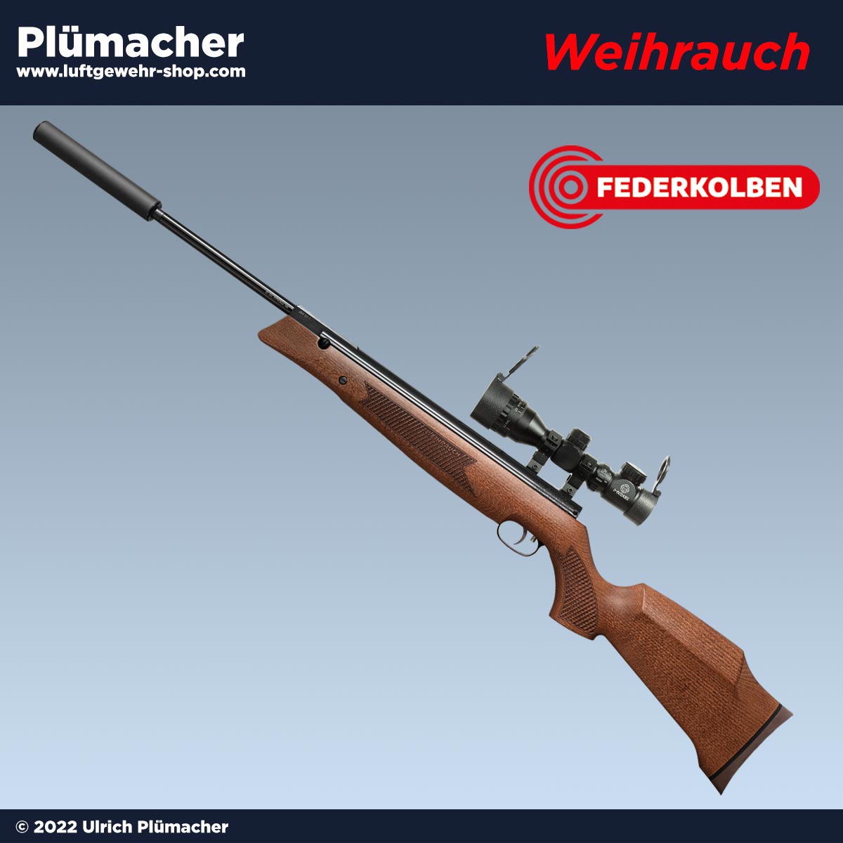 Weihrauch HW 80 SL K mit Schalldämpfer und Zielfernrohr 2-6x32 - ein Luftgewehr mit viel Power