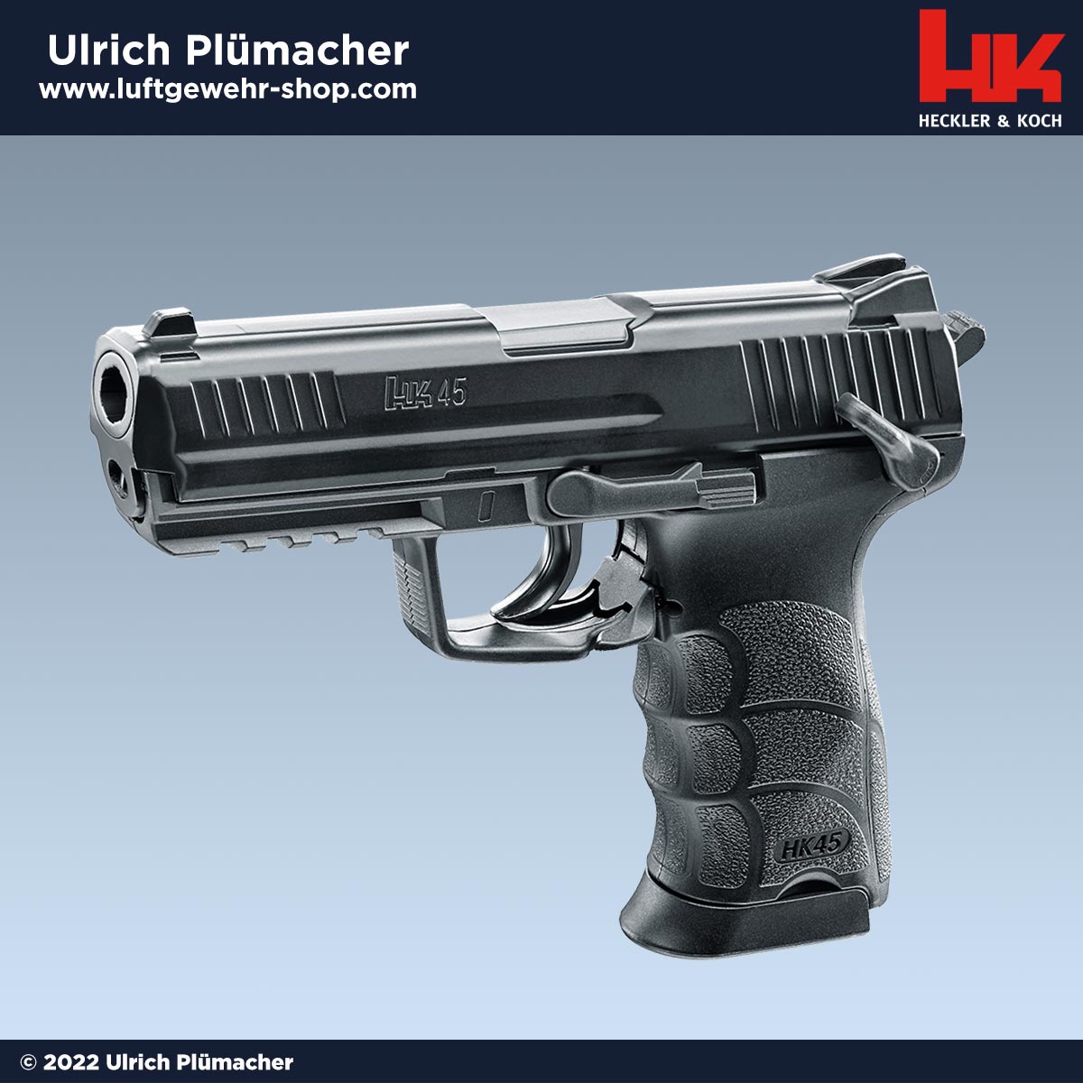 Heckler & Koch HK45 CO2 Pistole Kal. 4,5 mm Stahlrundkugel