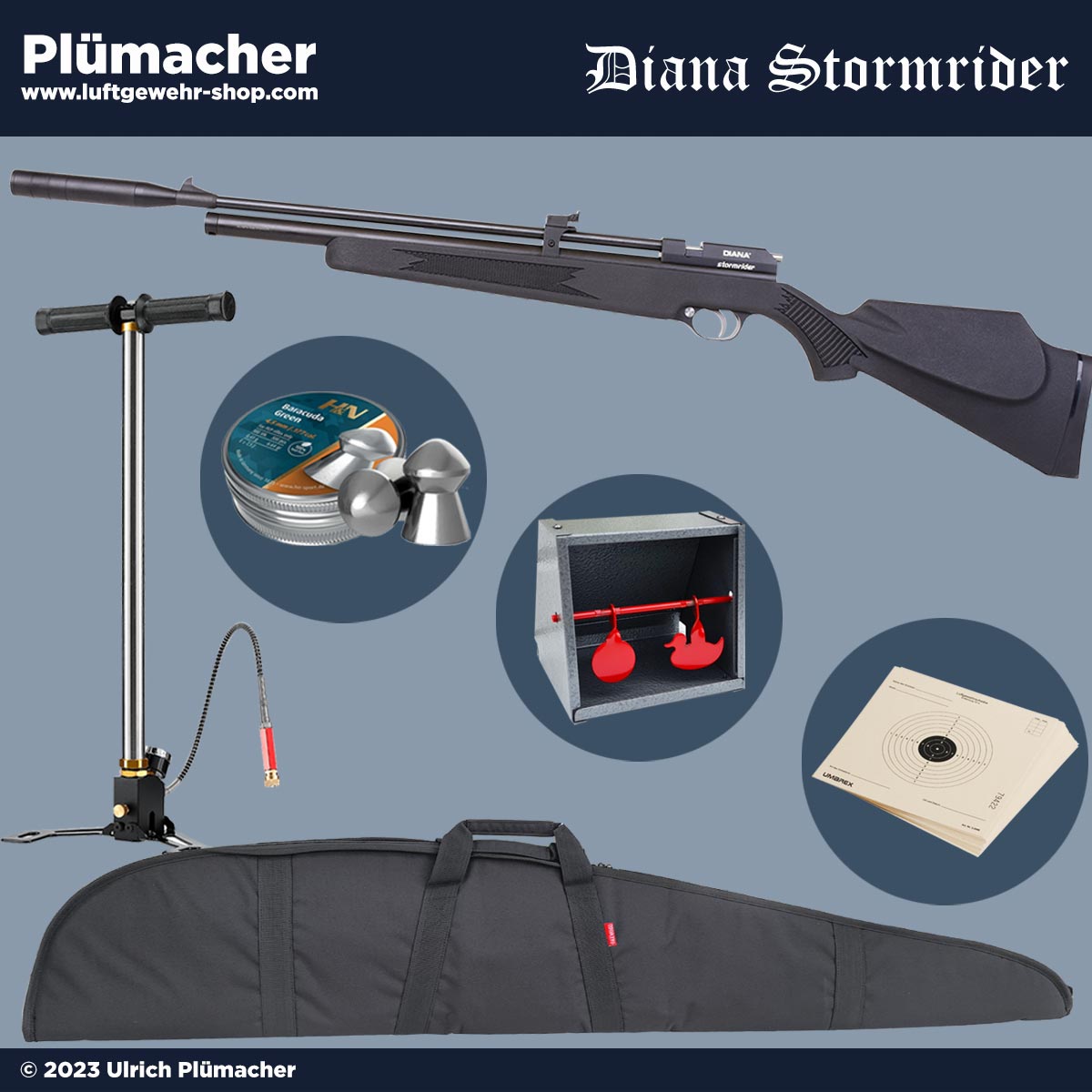 Diana Stormrider black Pressluftgewehr im Set mit viel Zubehör