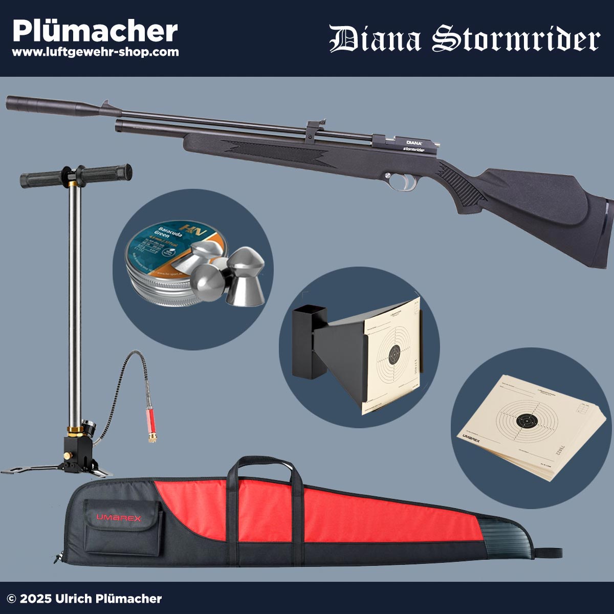 Diana Stormrider black Pressluftgewehr im Set mit viel Zubehör
