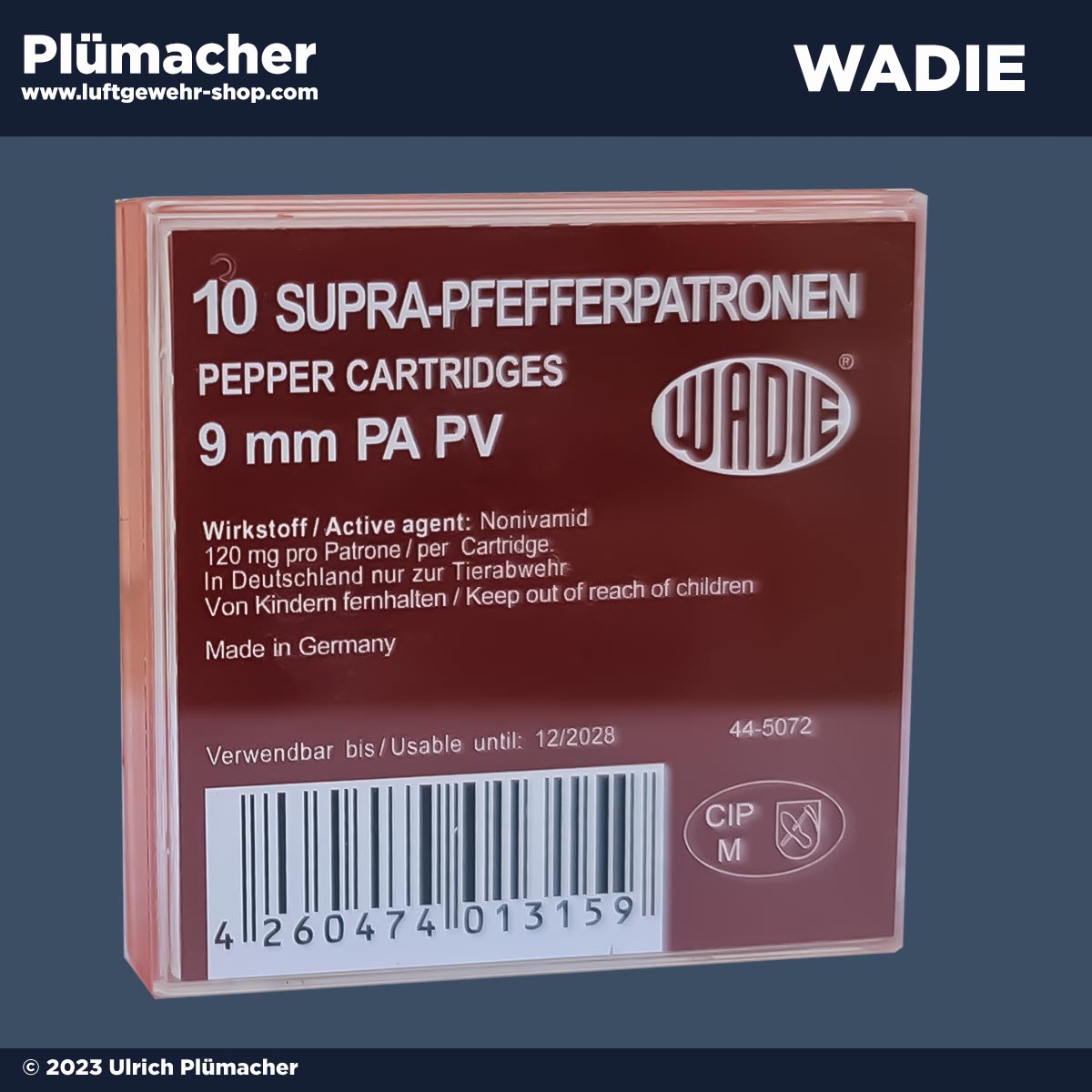 Wadie Pfefferpatronen Supra 9 mm PAK für Pistolen