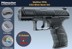 Walther PPQ CO2 Pistolen Set Blow Back mit einem 21 Schuss Magazin