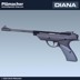 Diana p-five schwarz - Luftpistole im Kaliber 4,5 mm