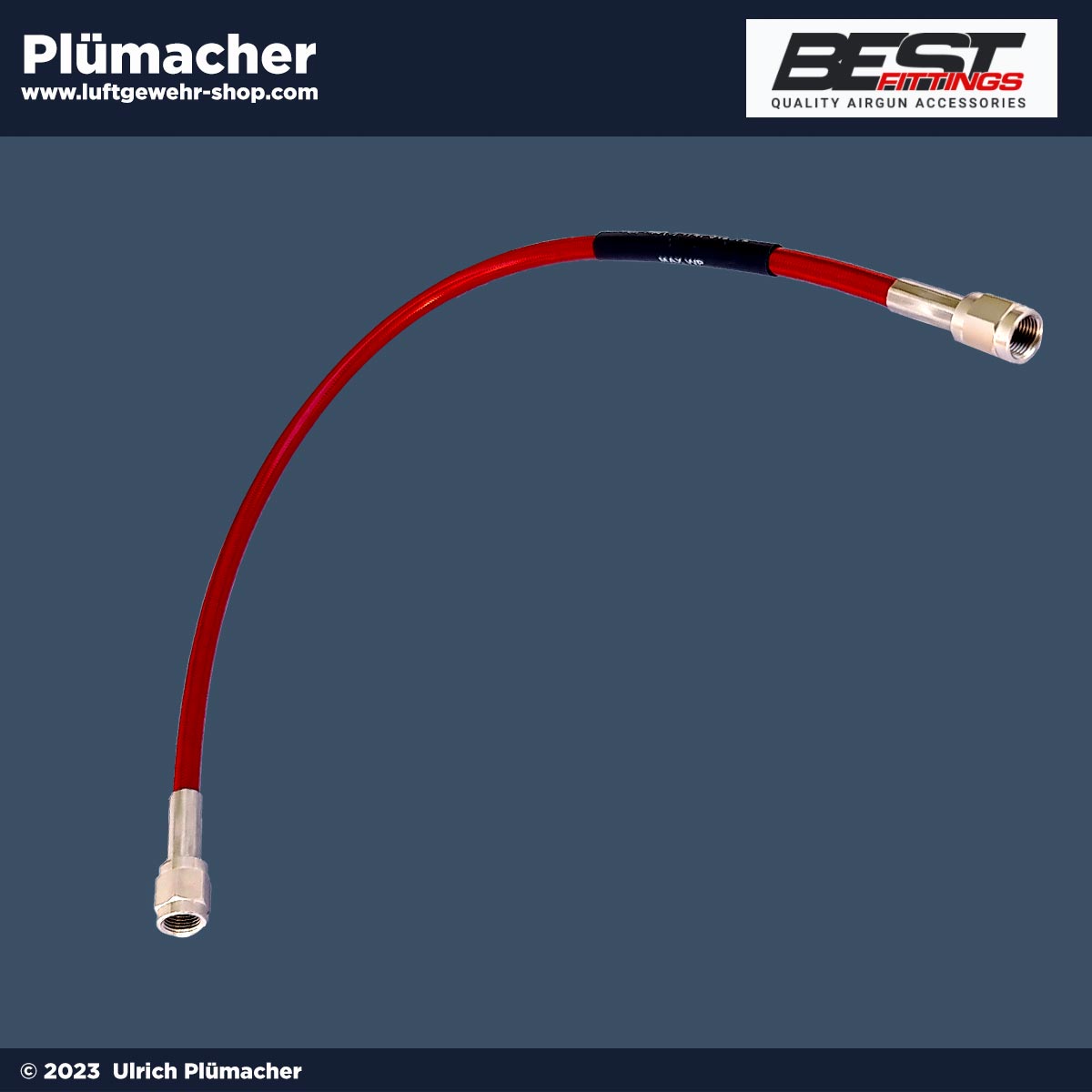 Best Fittings Pressluftschlauch 450 mm ⅛ BSP Female - ⅛ BSP Female