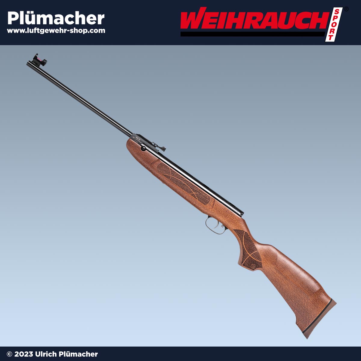 Weihrauch HW 30 S 5,5 mm Diabolo - Luftgewehr mit kontrastreicher Fiberoptik Visierung