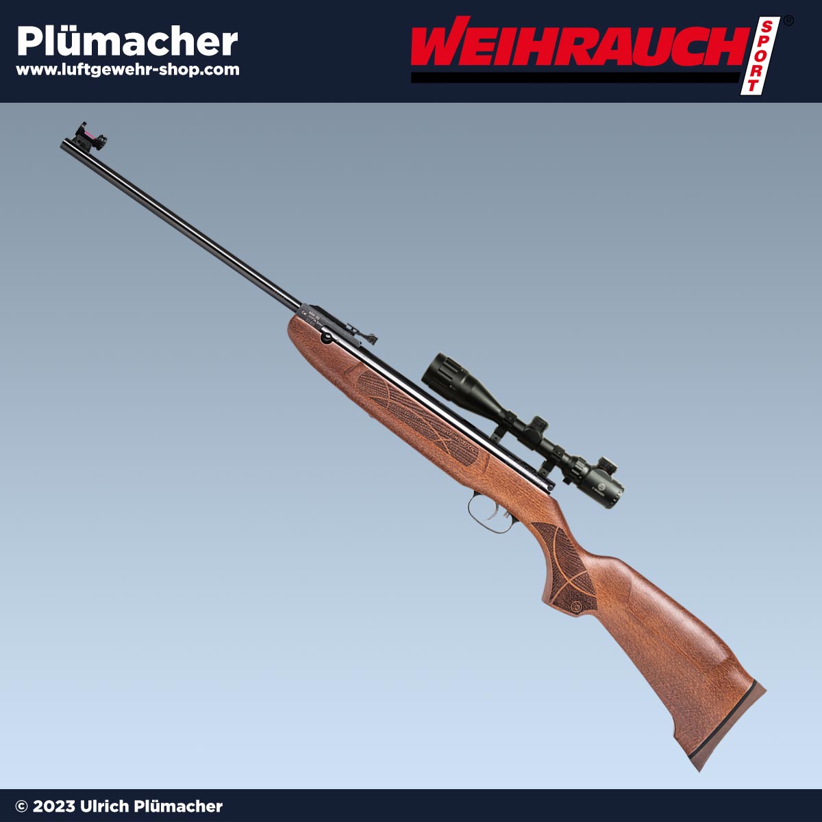 Weihrauch HW 30S Luftgewehr mit Fiberoptik und Zielfernrohr 5,5 mm und 4,5 mm