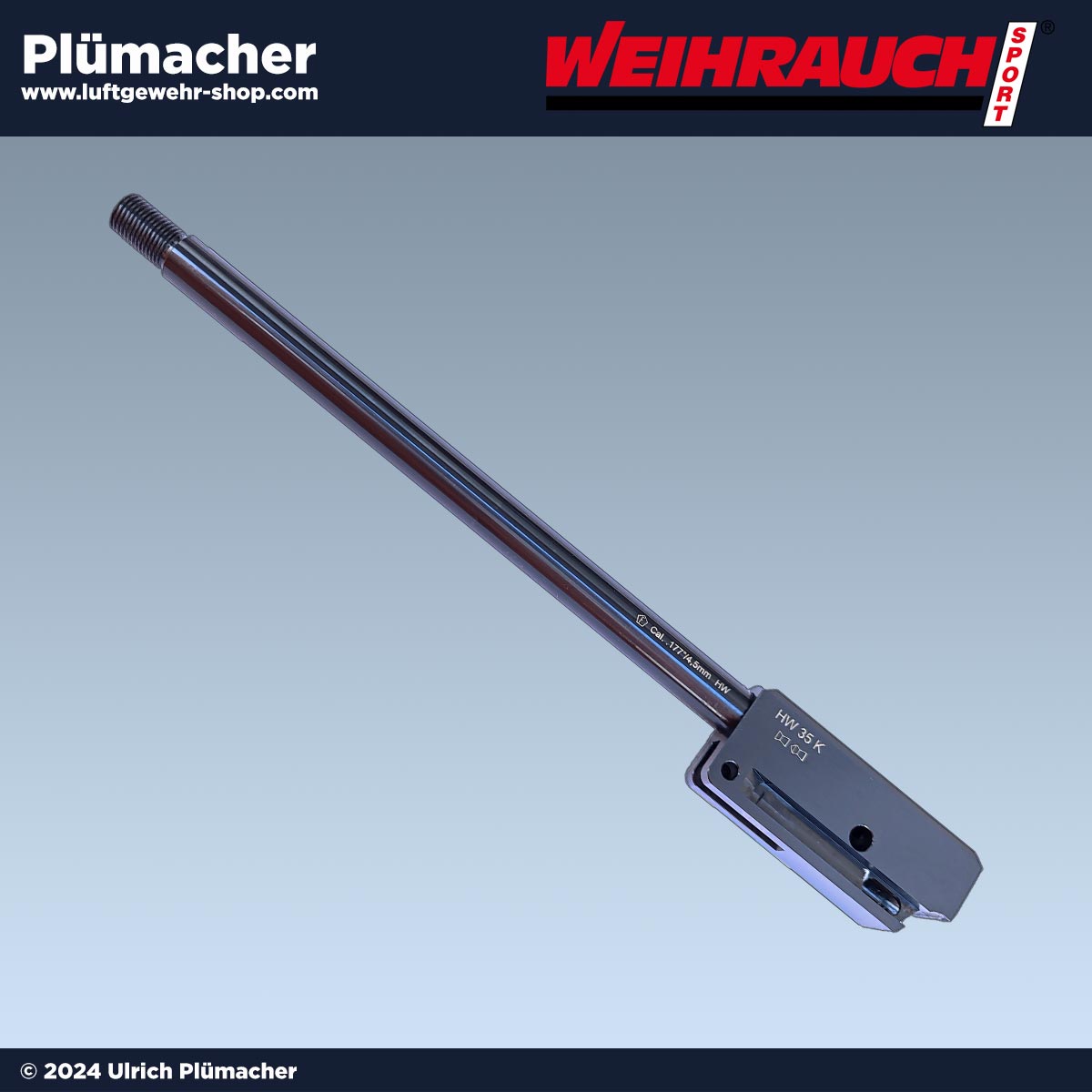 Lauf mit ½" UNF Gewinde Luftgewehr Weihrauch HW 35 - Austauschlauf