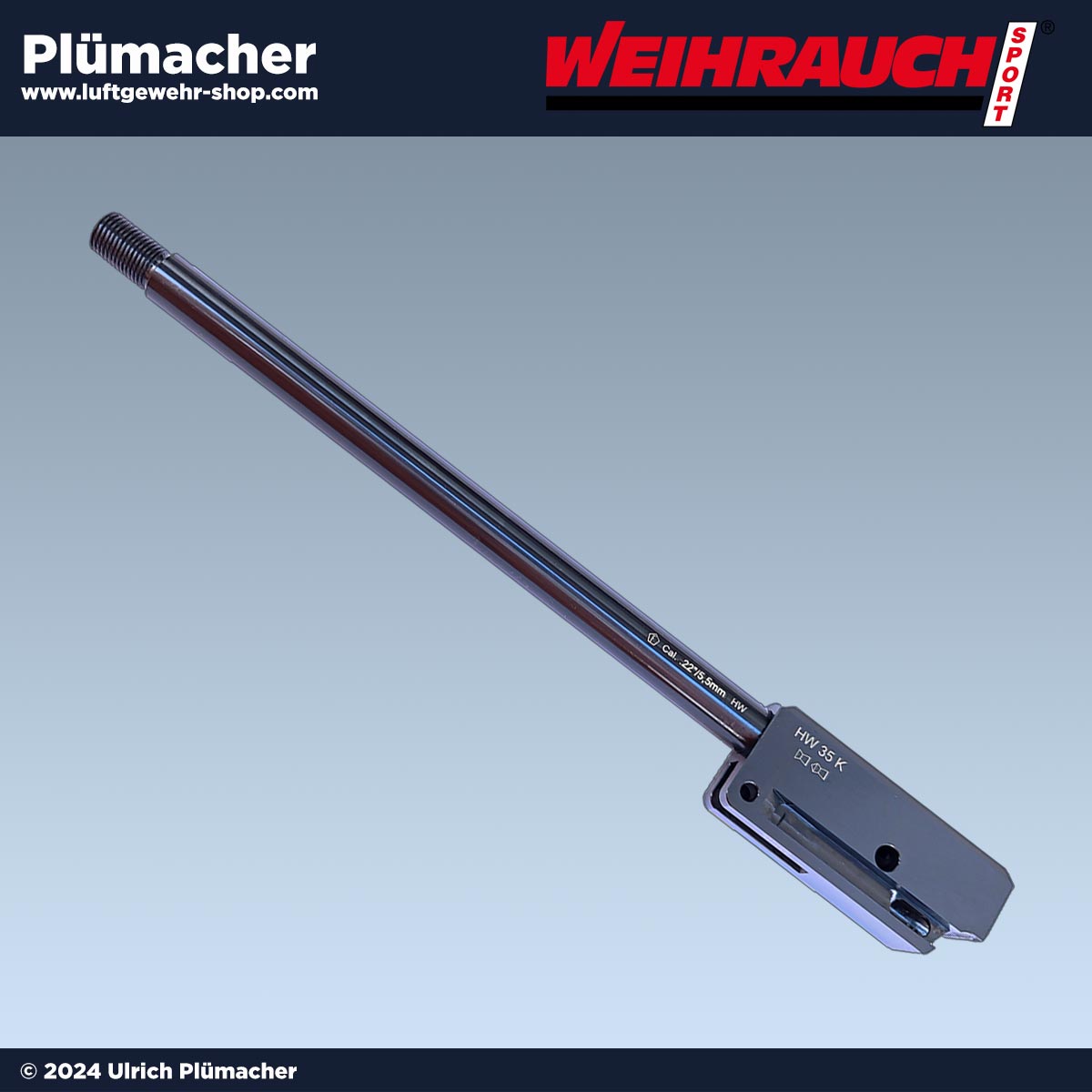 Lauf 5,5 mm mit ½" UNF Gewinde Luftgewehr Weihrauch HW 35 - Austauschlauf