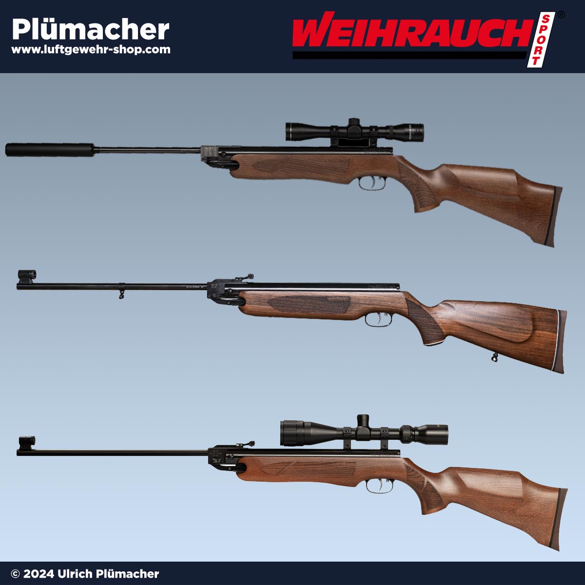 Weihrauch HW 35 Luftgewehr - Weitschussluftgewehre auch mit Schalldämpfer und Zielfernrohr
