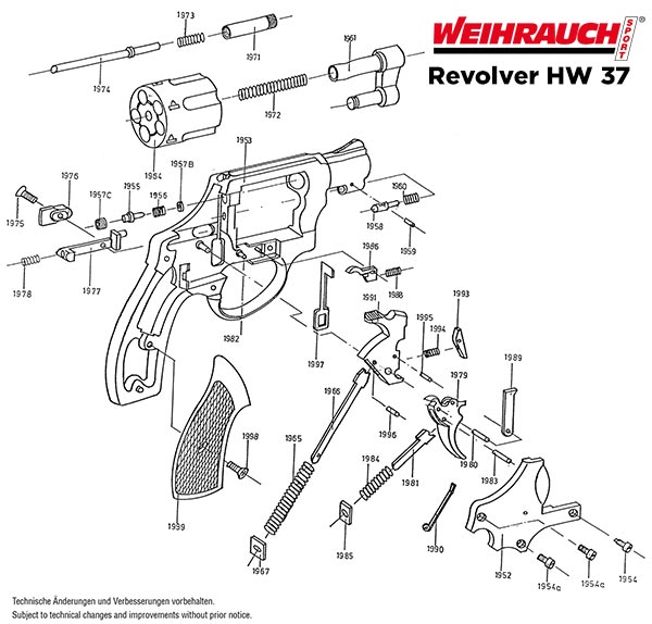 Ersatzteile Weihrauch HW 37 Schreckschussrevolver