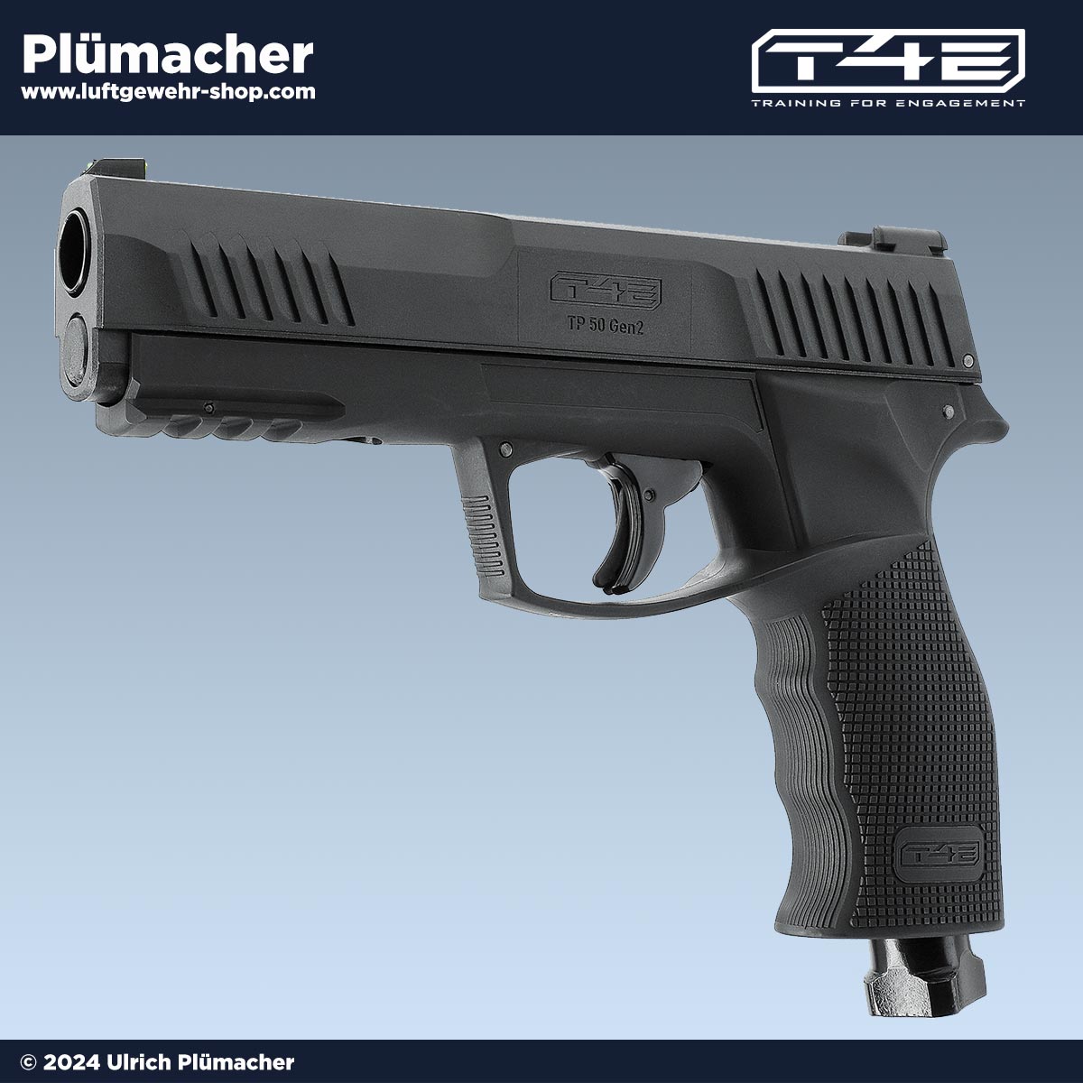 T4E TP 50 Gen 2 Ram CO2 Pistole im Kaliber .50 6 schüssig für Gummikugeln und Pfefferkugeln