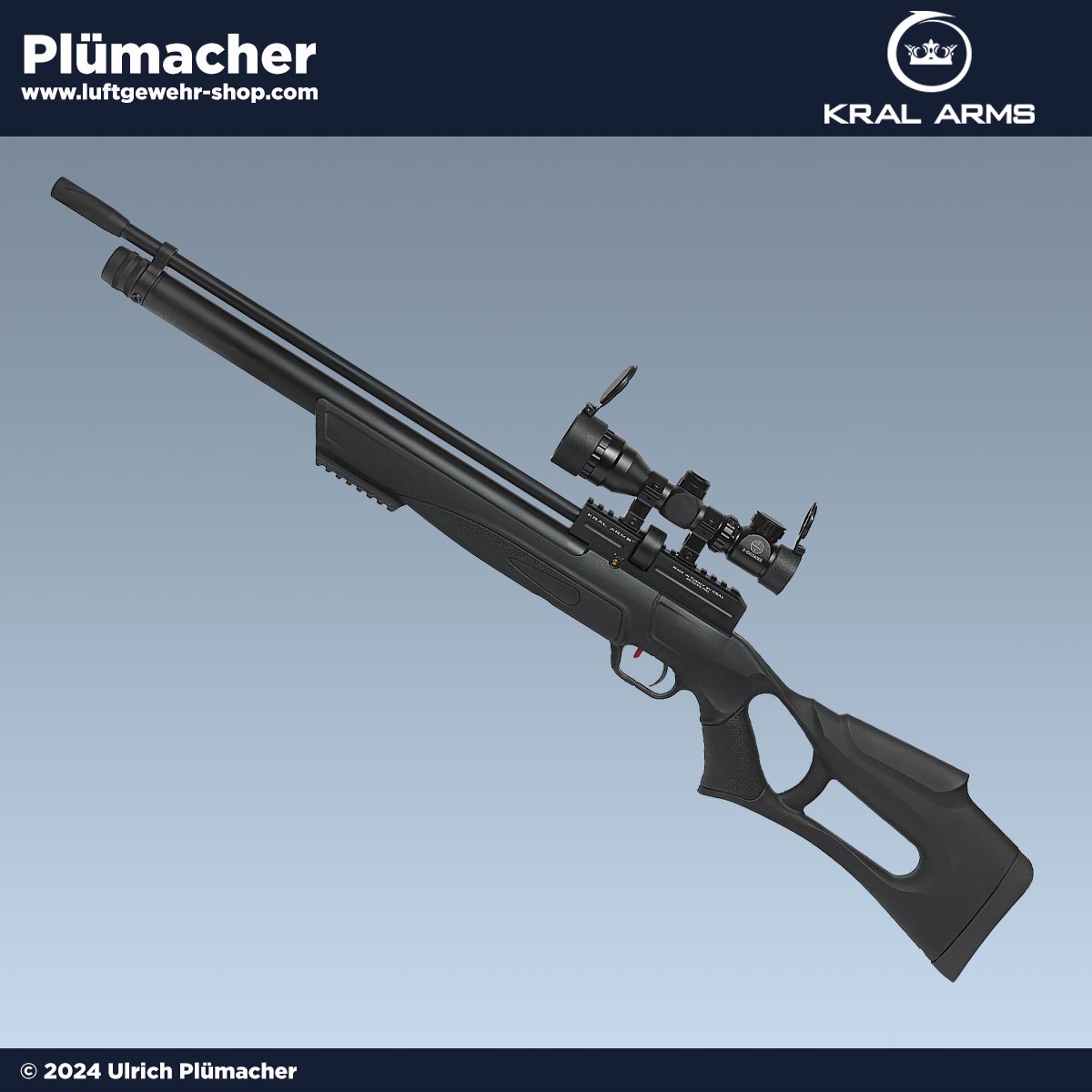 Kral Arms Punsher Nish Pressluftgewehr mit Zielfernrohr 2-6x32