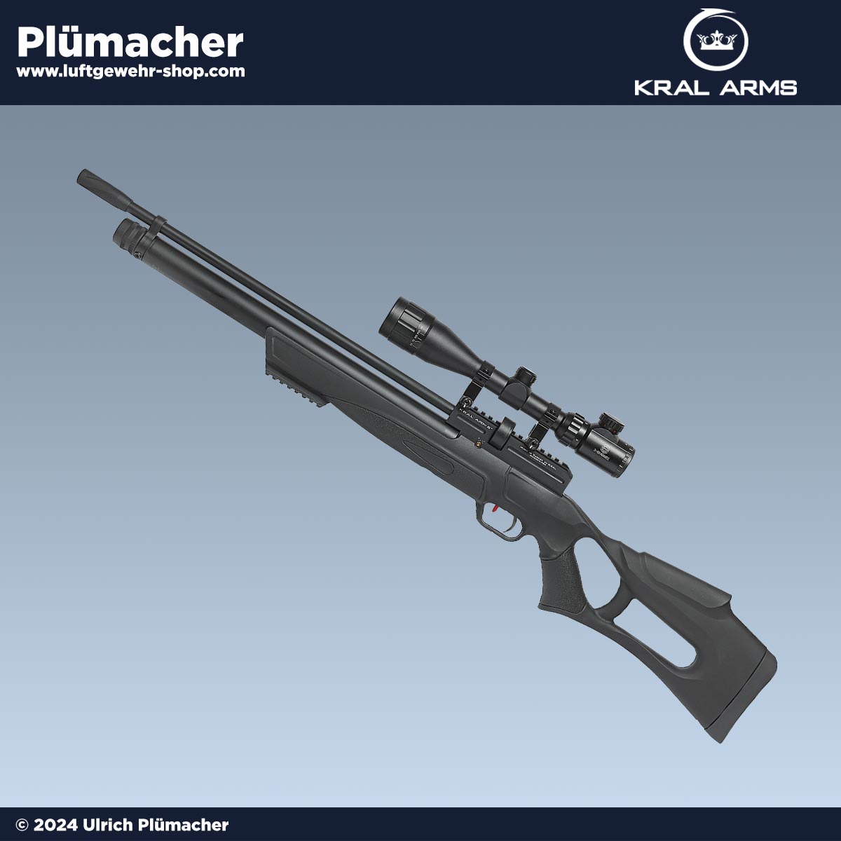 Kral Arms Punsher Nish Pressluftgewehr mit Zielfernrohr 3-9x40