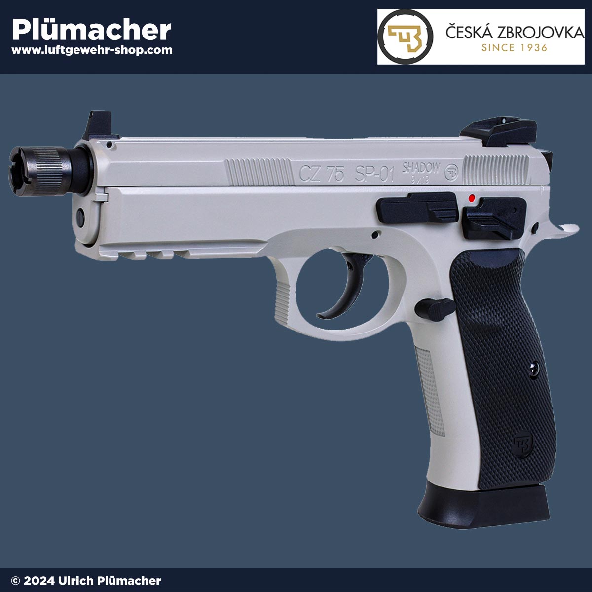 Bild von Softairpistole CZ SP-01 Shadow in Urban Grey – Vollmetall-Nachbau mit CO2-Blow-Back