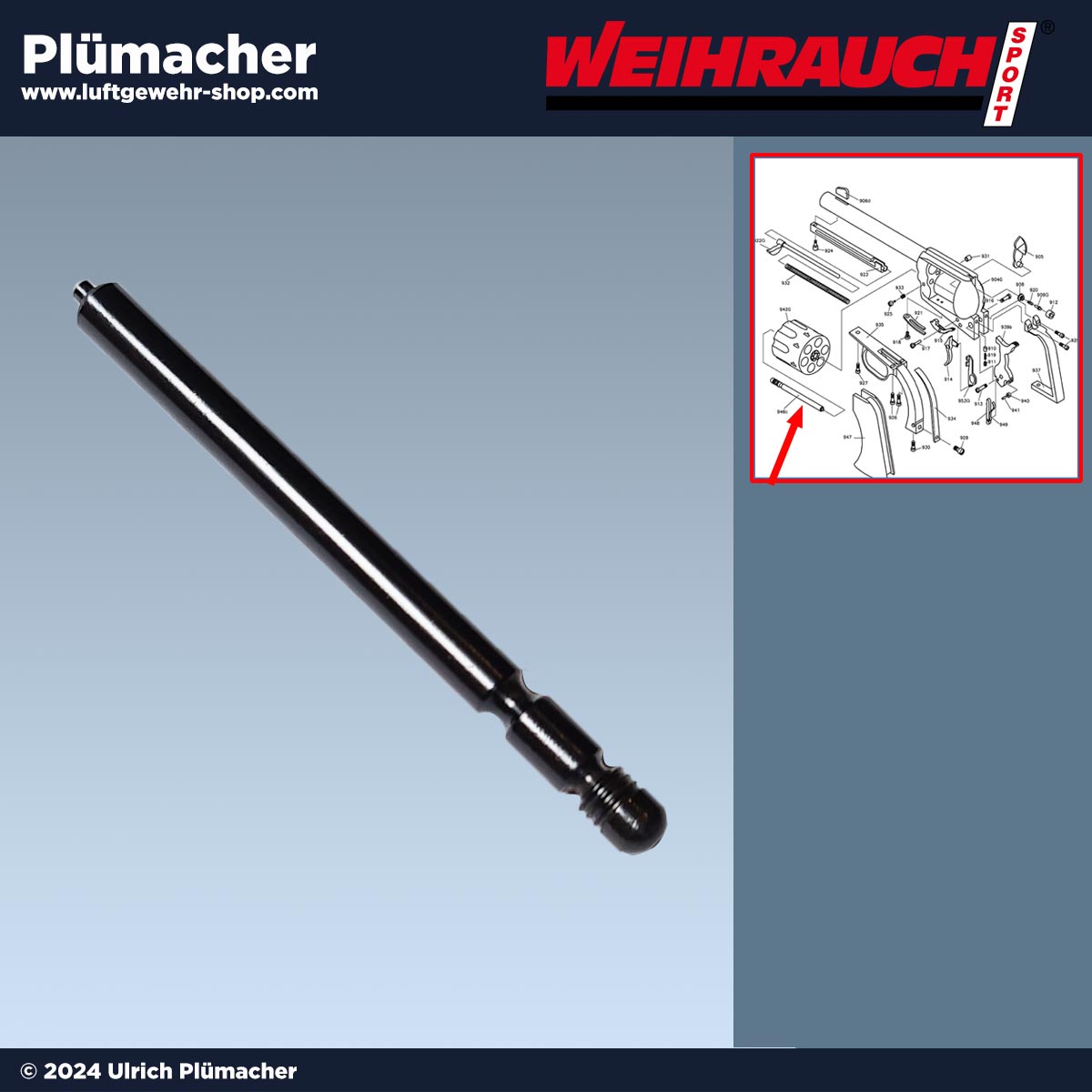 Trommelachse Weihrauch Western Revolver WSA