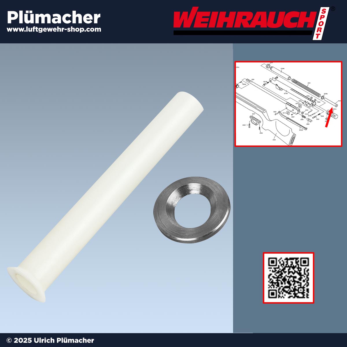 Bild von Federführungsrohr für Luftgewehr Weihrauch HW 50-57-99