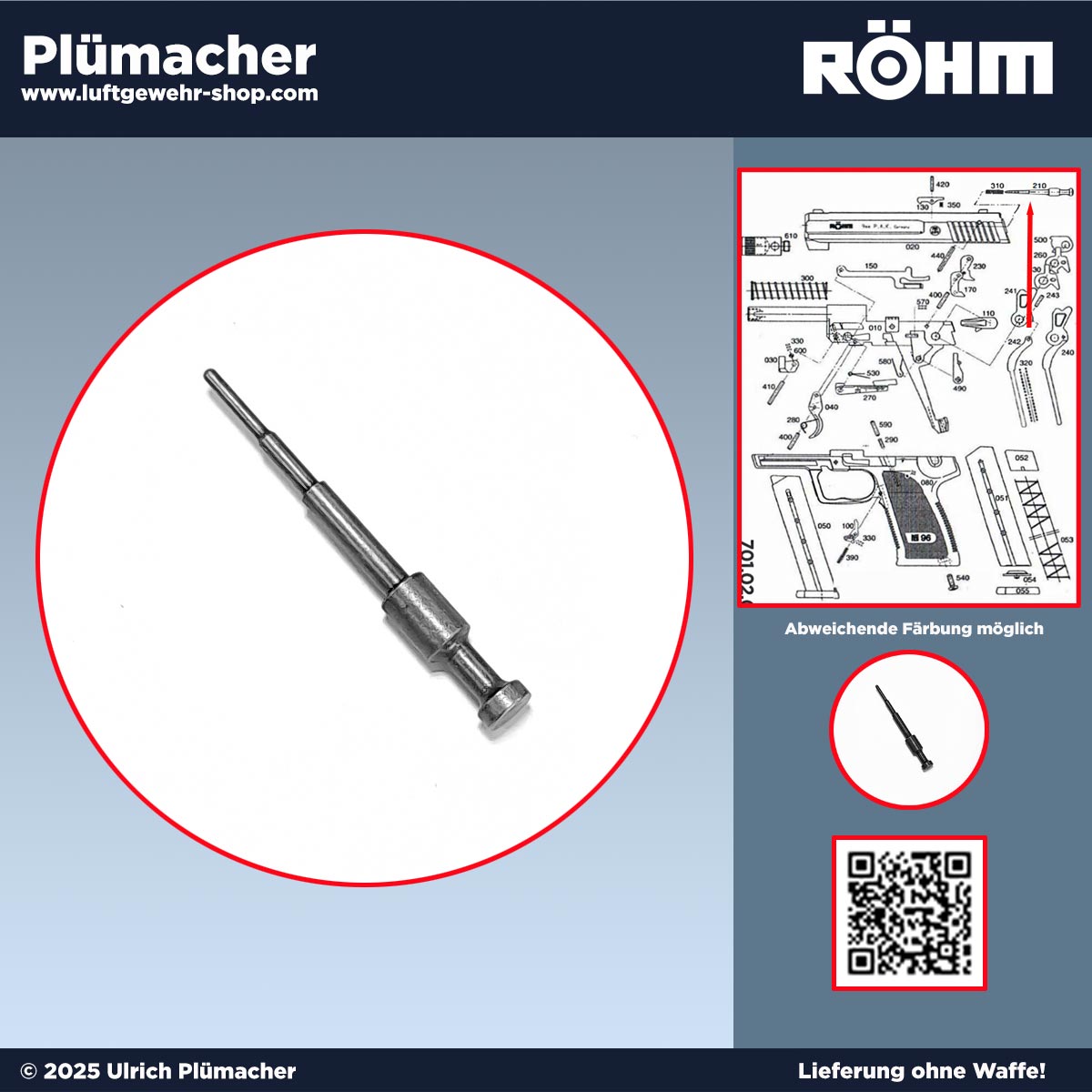 Röhm RG 96 Schlagbolzen für die Schreckschusspistole