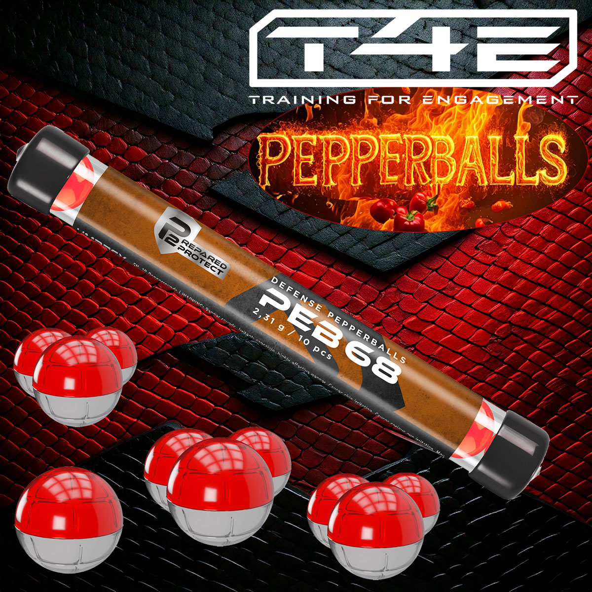 T4E Pepperballs | Pfefferkugeln im Kaliber .68 für alle Marker im cal. .68