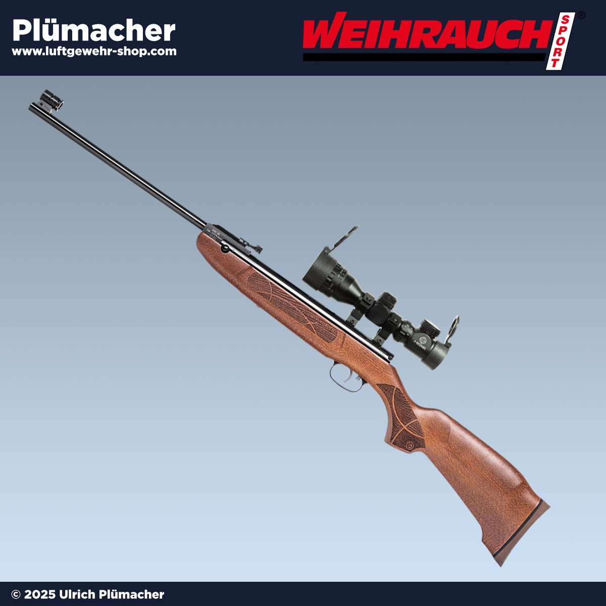 Weihrauch HW 30 S mit Zielfernrohr 2-6x32 beleuchtet und äußerst kompakt