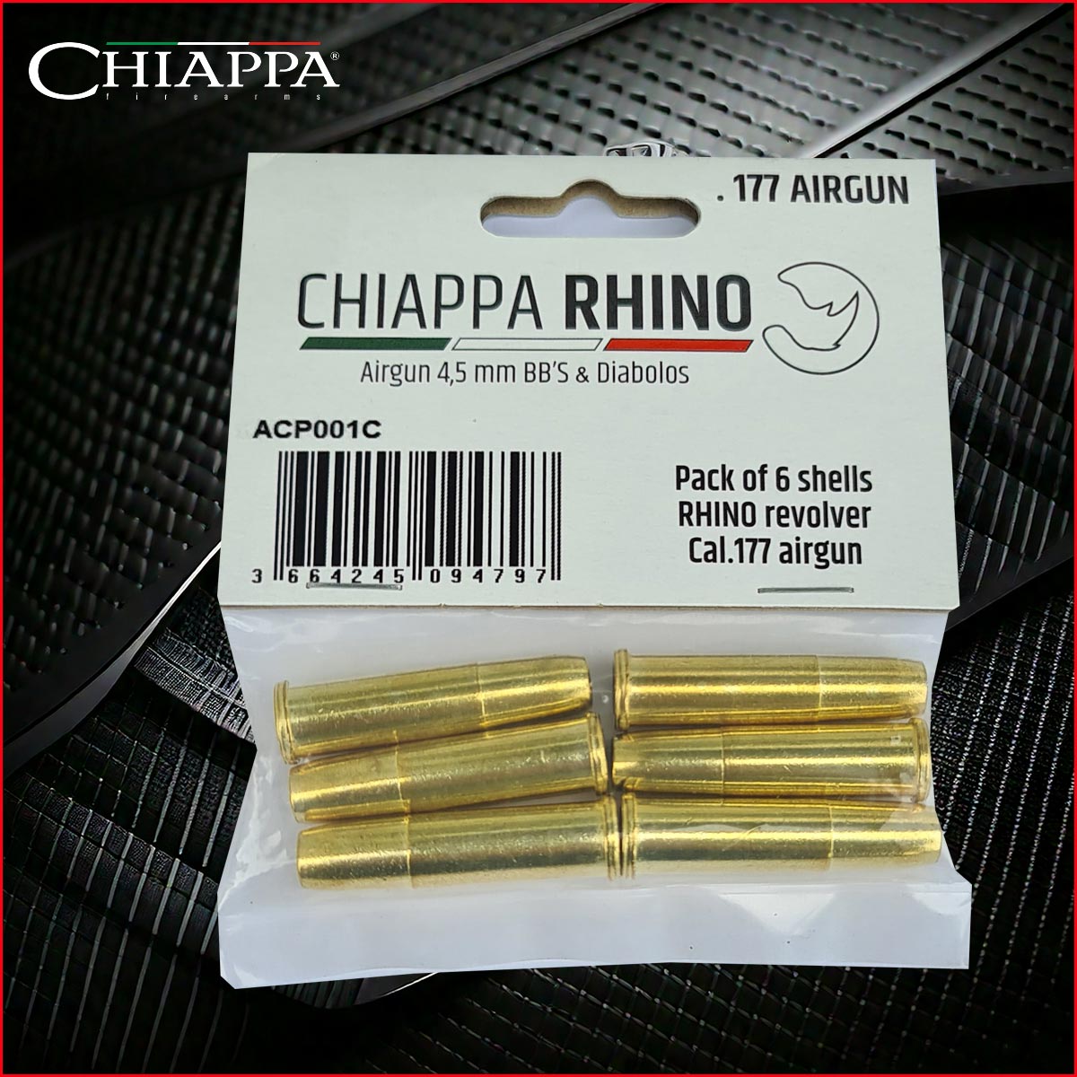 Ladehülsen Chiappa Rhino CO2 Revolver 6 Stück für schnelles Nachladen