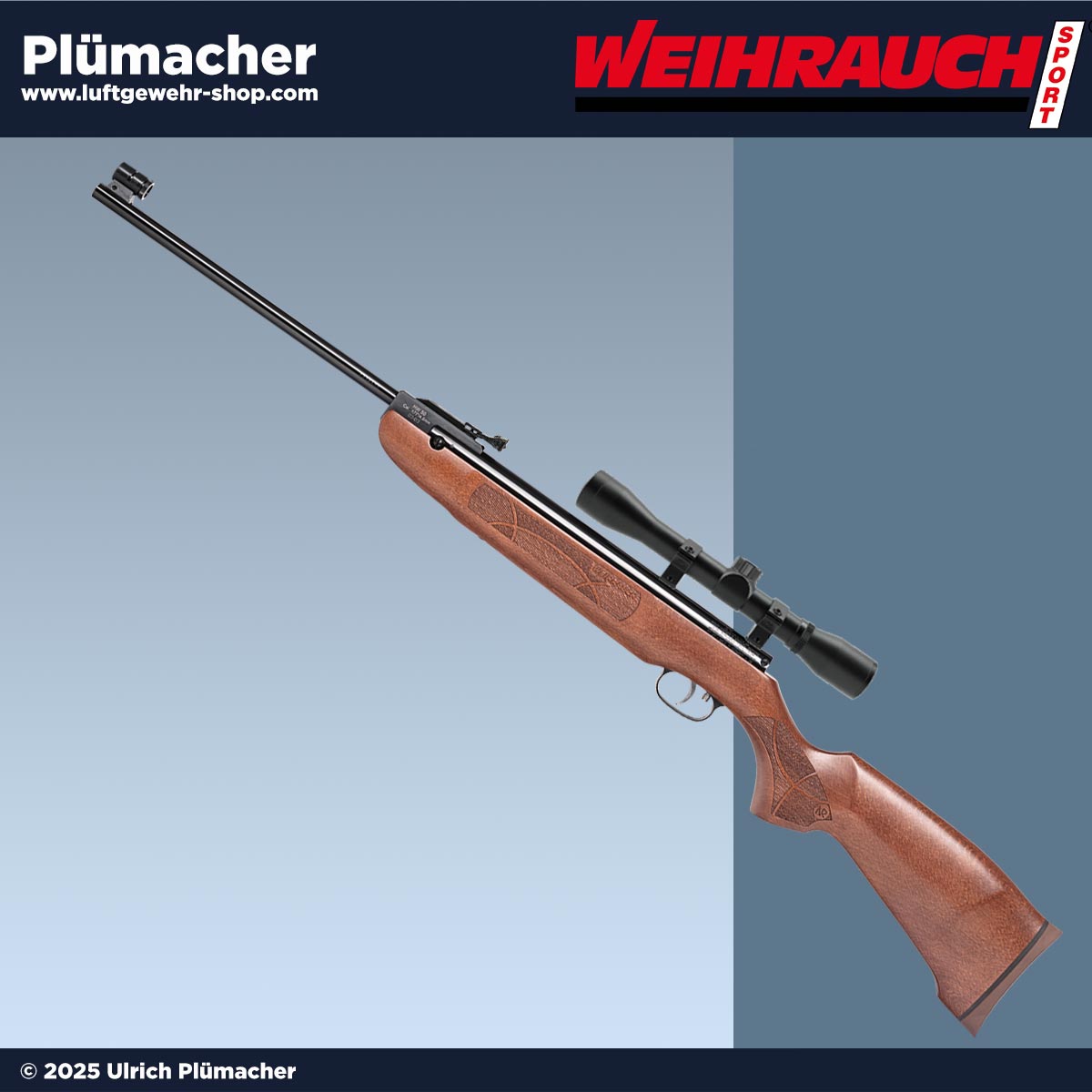 Luftgewehr Weihrauch HW 50 S mit Zielfernrohr 4x32 - mit fein einstellbarem Abzug Rekord
