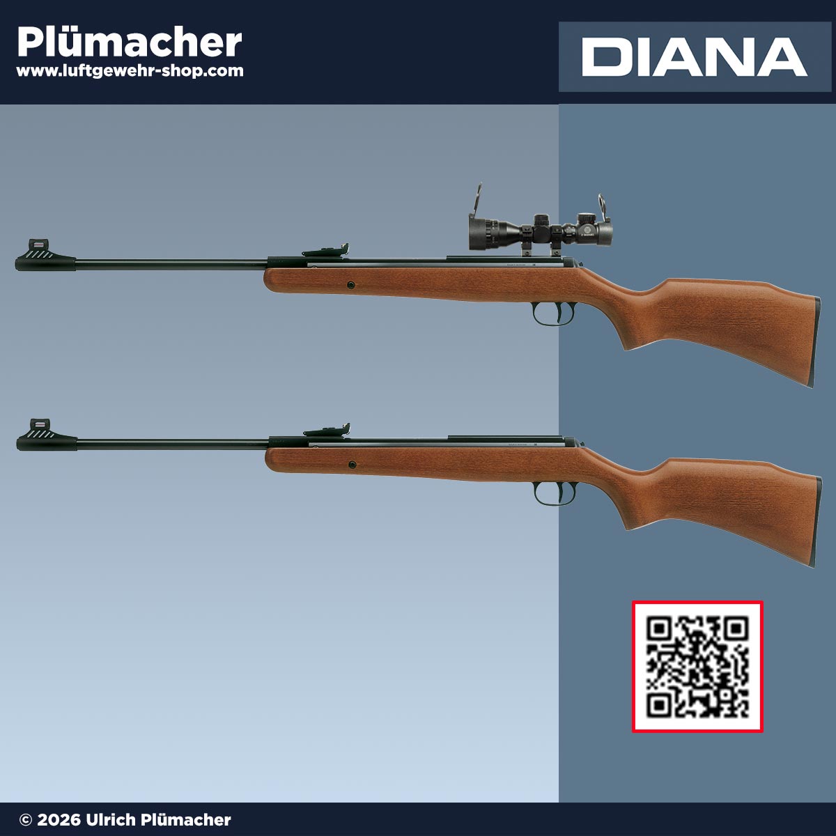 Diana 280 Classic Luftgewehr – klassische Knicklaufmodelle mit Holzschaft