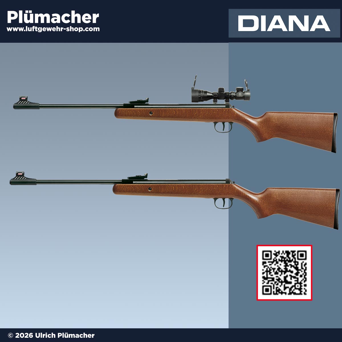 Diana 240 Classic Luftgewehr – klassische Knicklaufmodelle mit Holzschaft