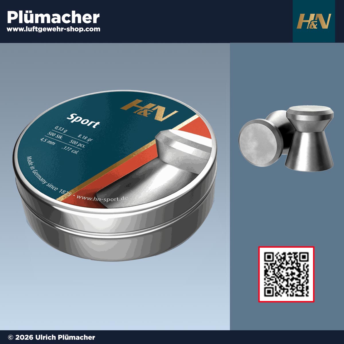 H&N Sport Diabolos Kaliber 4,5 mm – präzise Luftgewehr Diabolos für Freizeit und Training