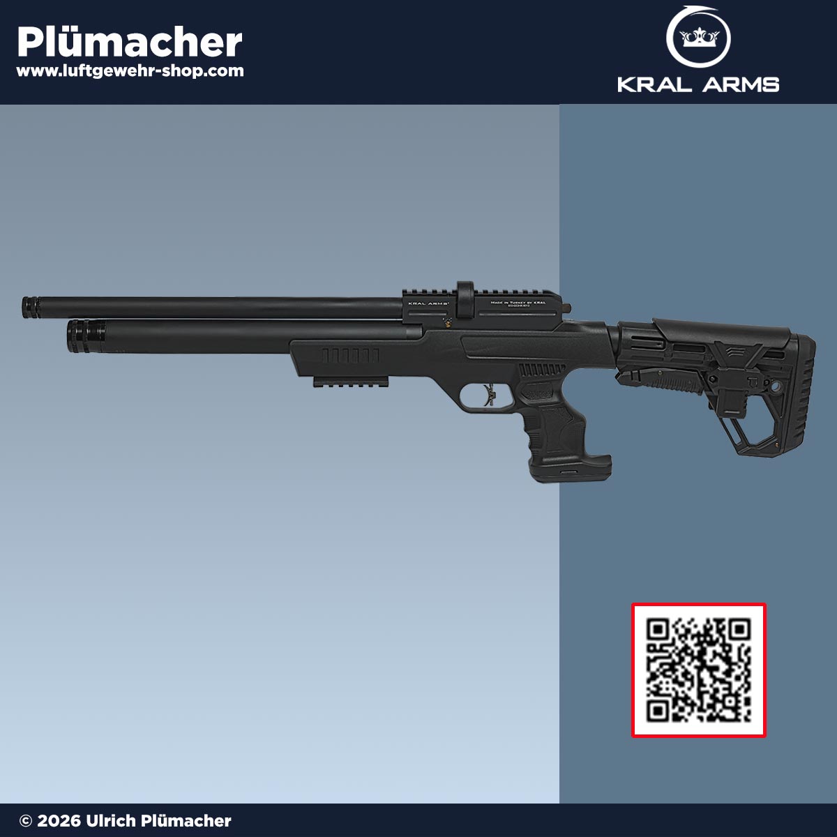 Kral Arms Puncher NP-03 Pressluftgewehr 4,5 mm PCP Luftgewehr freie Version unter 7,5 Joule