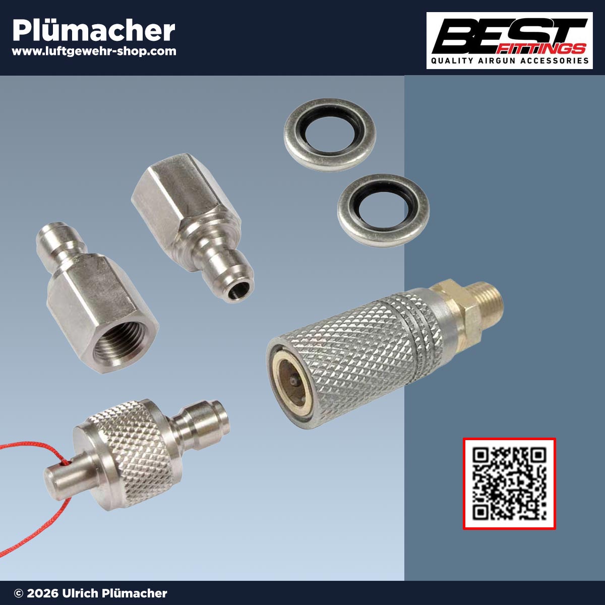 BEST Fittings 02B-KT70 Extended Quick Coupler Starter Kit PCP Schnellkupplung 1/8 BSP