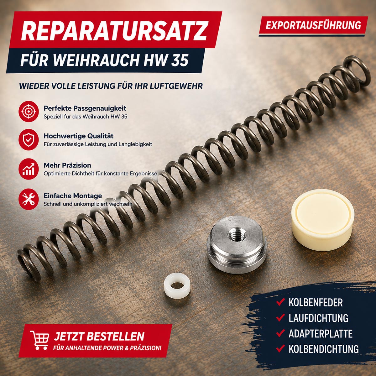Reparatursatz Weihrauch HW 35 Export - Alles was Sie für die Reparatur Ihres HW 35 brauchen