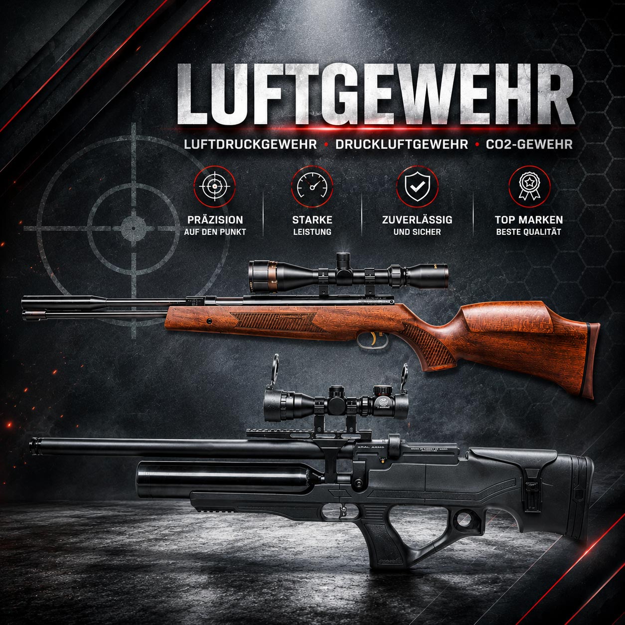 Luftgewehre und CO2 Gewehre