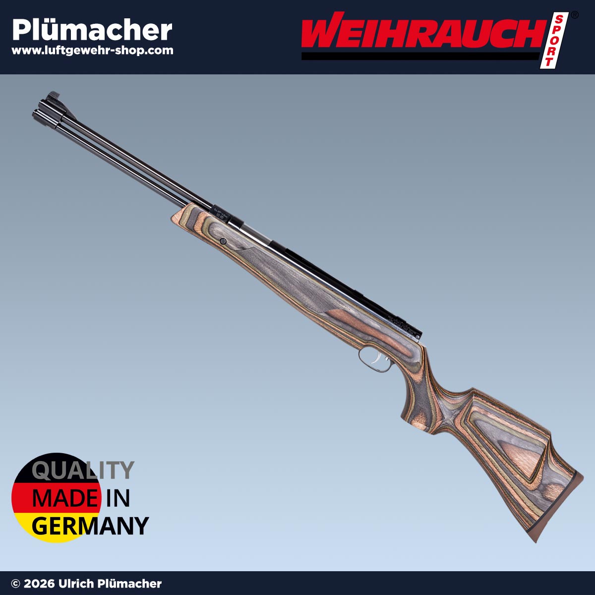 Weihrauch HW 77 K Unterhebelspanner Luftgewehr mit Schichtholzschaft und feststehendem Lauf – erhältlich in 4,5 mm und 5,5 mm