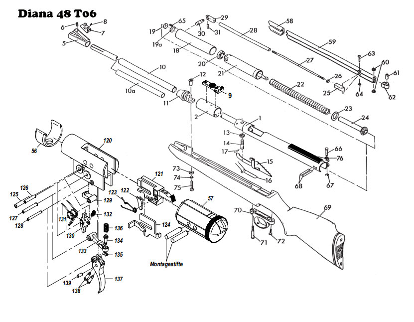 Diana 48 T06 Luftgewehr Ersatzteile