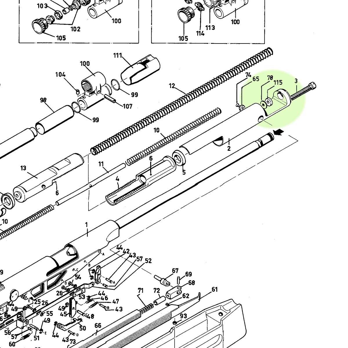 Vulkollanscheibe 3,0 Laufdichtung Diana 75 Luftgewehr Vulkollanscheibe 3,0 Laufdichtung Diana 75 Luftgewehr